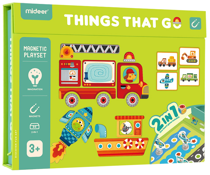 Магнітна книга MiDeer Транспорт 2 в 1 (MD1040)